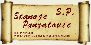 Stanoje Panzalović vizit kartica